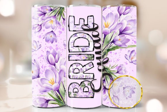 Bride Squad Wedding Tumbler Wrap PNG