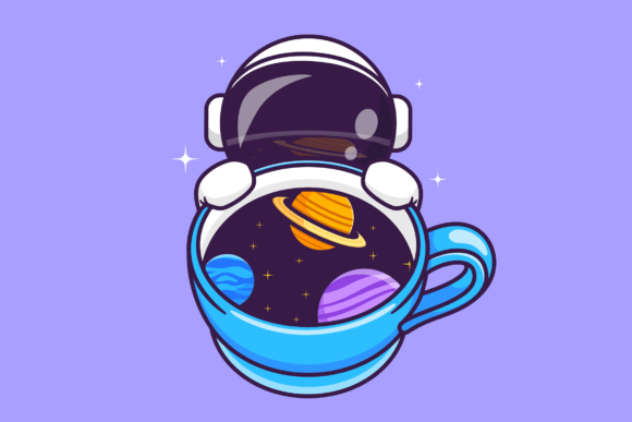 Cute Astronaut with Coffee Space Cup Embroidery Review