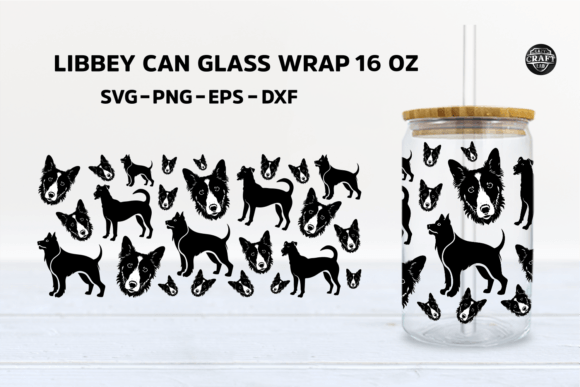 Dog 16 Oz Libbey Glass Can Design SVG Review