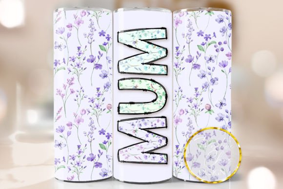 Floral Mothers Day Tumbler Wrap Mum PNG Review
