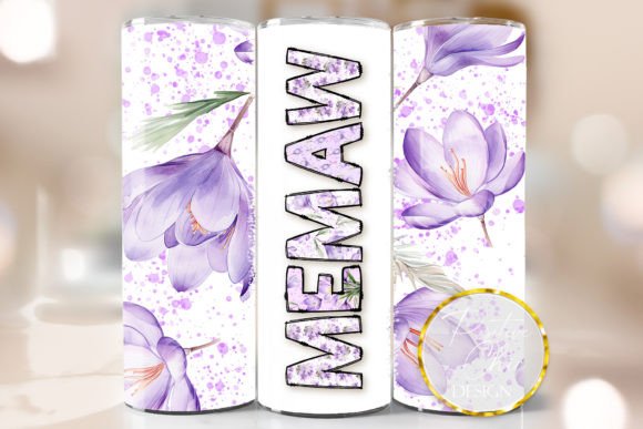 Memaw Spring Flowers Tumbler PNG 20 Oz Review