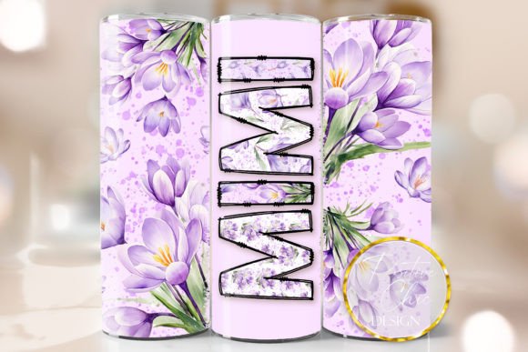 Mimi Tumbler Wrap Sublimation PNG Design