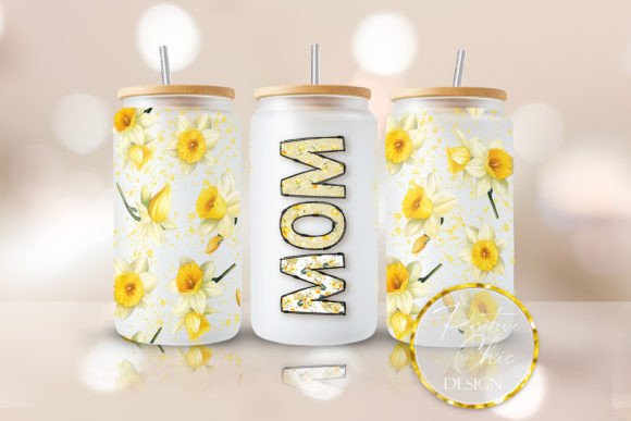 Mom Libbey Cup Wrap Glass Can PNG UVDTF
