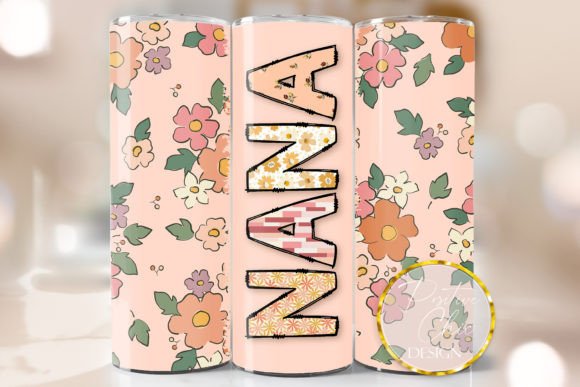 Nana Mothers Day Skinny Tumbler Wrap PNG Review