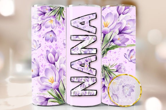 Nana Tumbler Wrap Sublimation PNG Design
