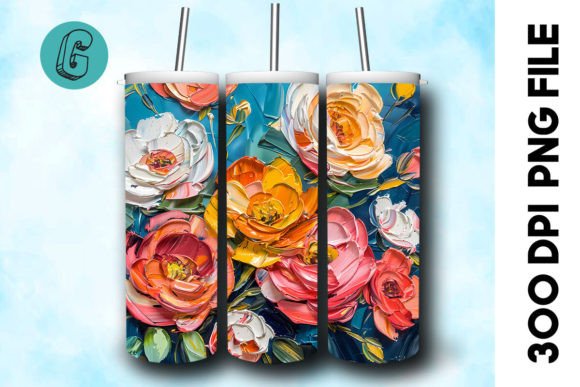 Oil Paint Pretty Flowers Tumbler Wrap 21 Review