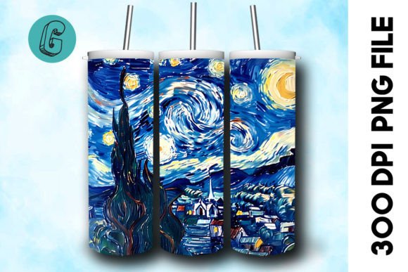 Oil Paint Starry Night Tumbler Wrap 40 Review